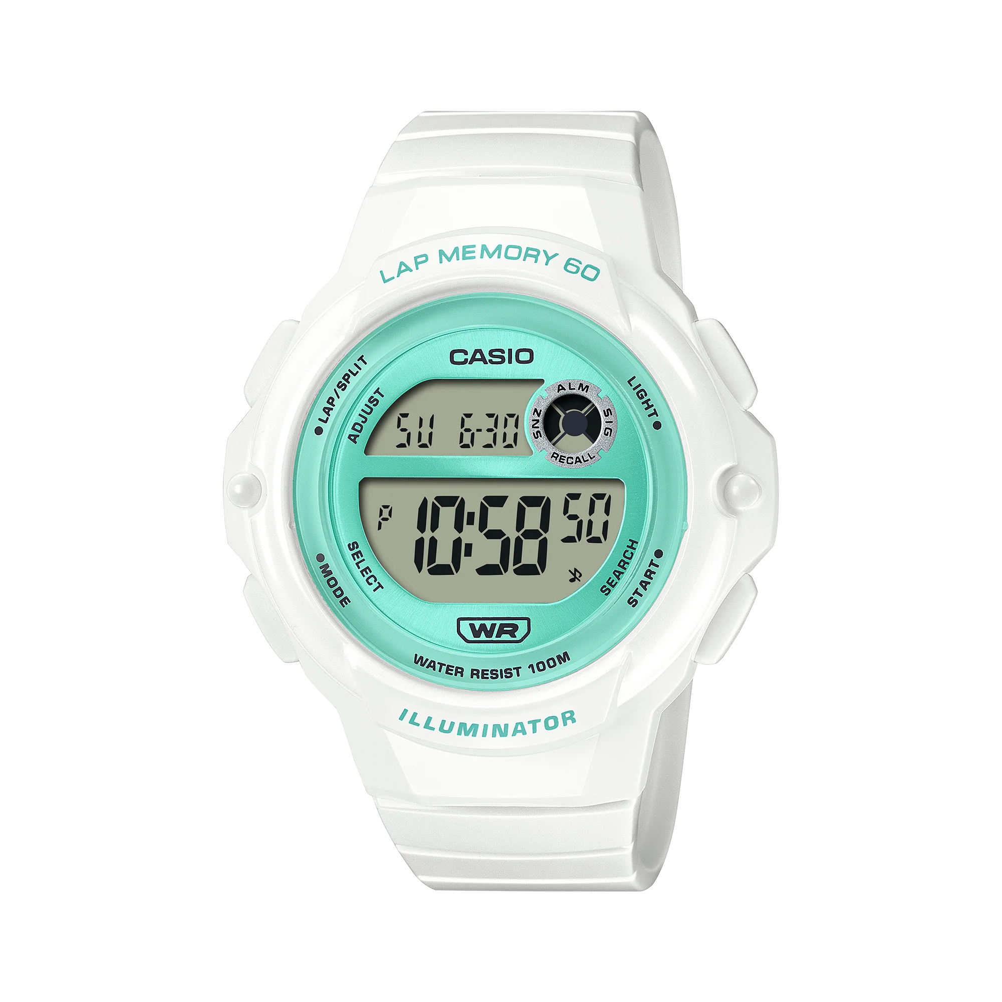 LWS-1200H-7A3V Casio para dama pulsera de caucho