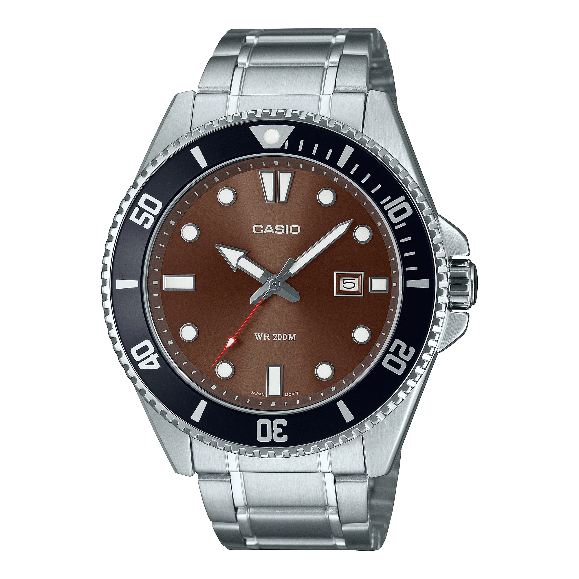 MDV-107D-5AV Casio para caballero pulsera de acero inoxidable