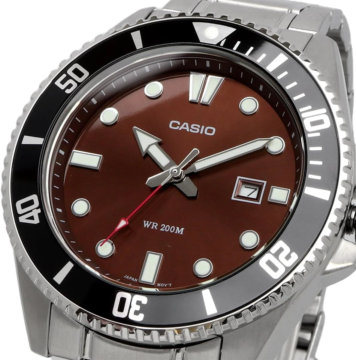 MDV-107D-5AV Casio para caballero pulsera de acero inoxidable - Image 2