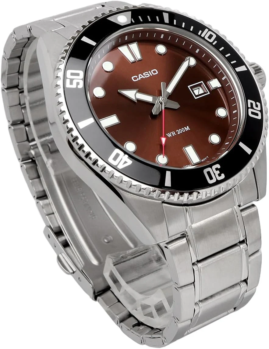 MDV-107D-5AV Casio para caballero pulsera de acero inoxidable - Image 5
