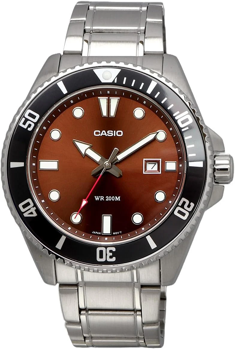 MDV-107D-5AV Casio para caballero pulsera de acero inoxidable - Image 7