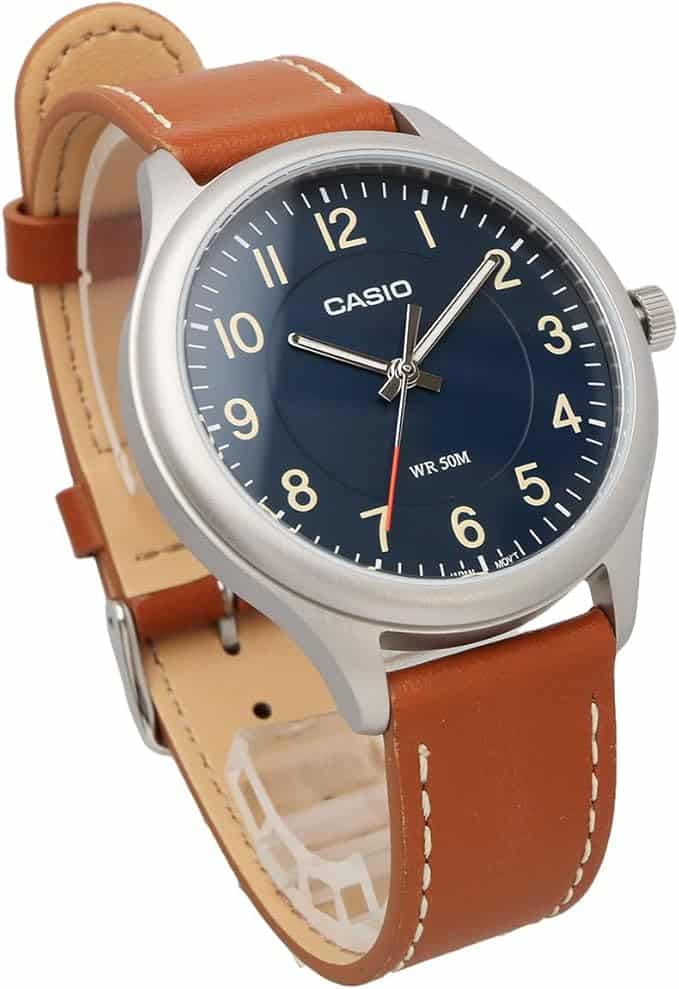 MTP-B160L-2BV Casio Reloj Para Hombre Banda de Cuero - Image 3