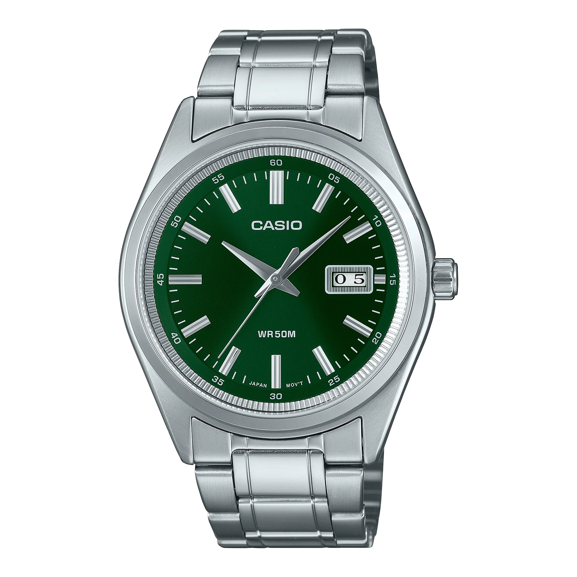 MTP-B180D-3AV Casio reloj para caballero correa de acero inoxidable