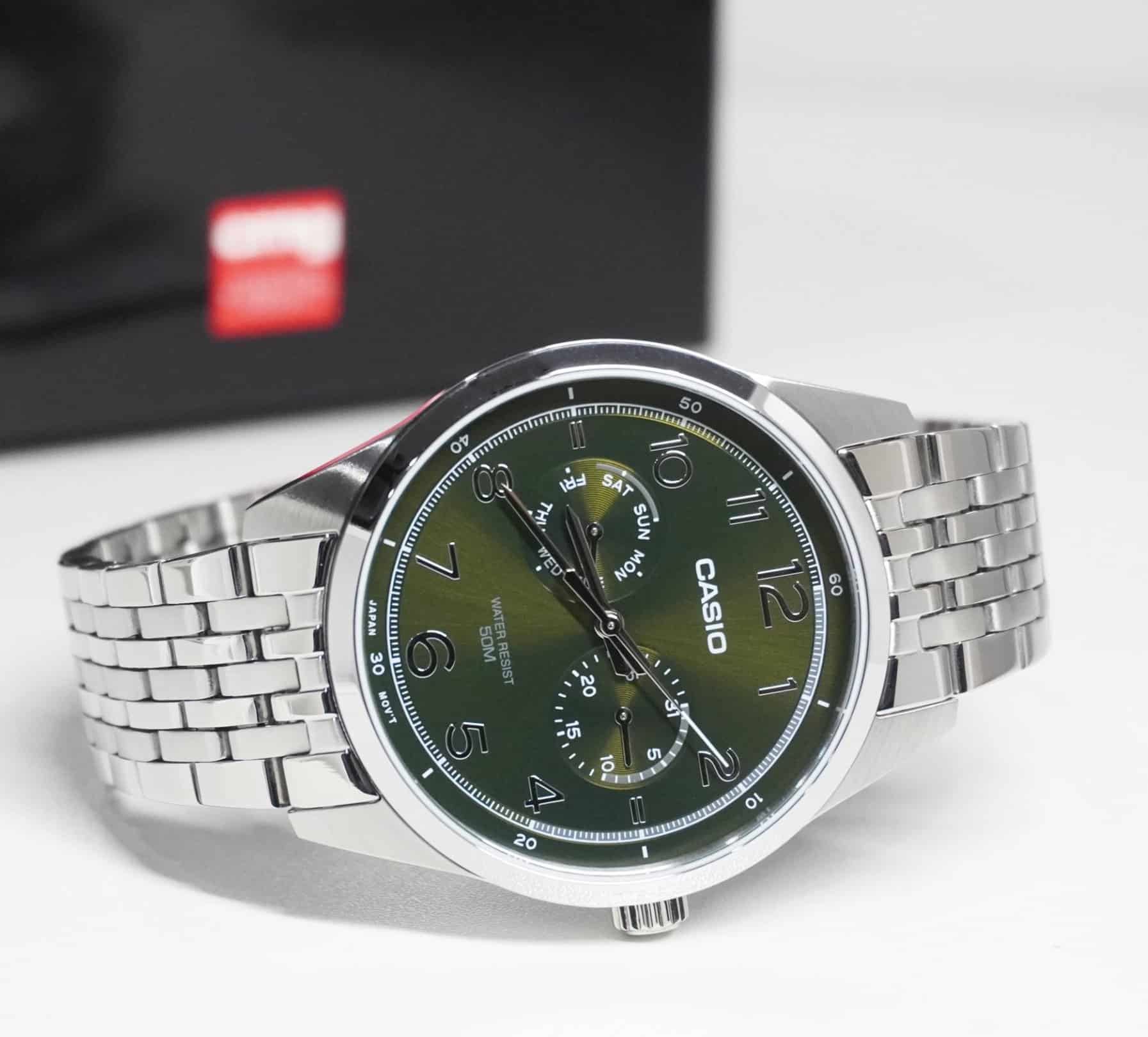 MTP-E340D-3AV Reloj Casio Análogo para hombre con Pulsera de Acero Inoxidable - Image 2