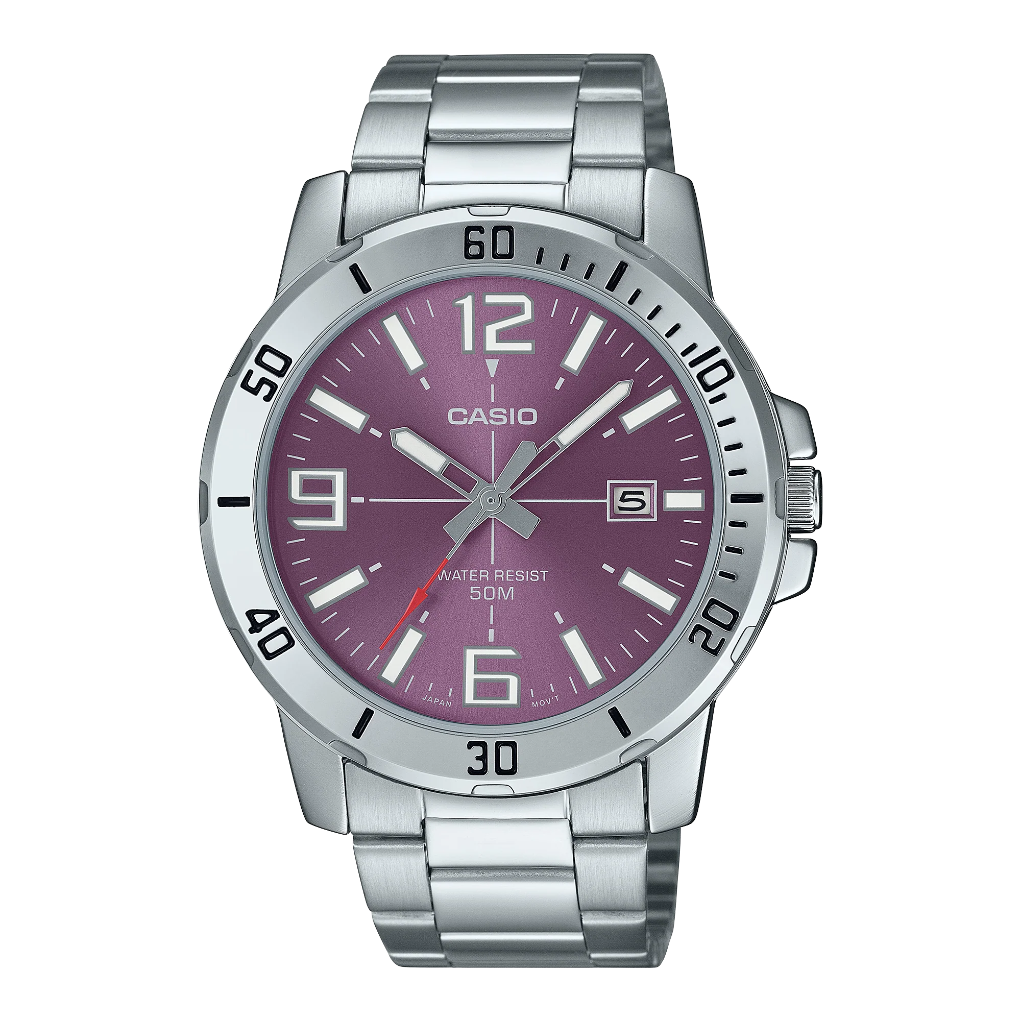 MTP-VD01D-6BV Casio de caballero correa de acero inoxidable