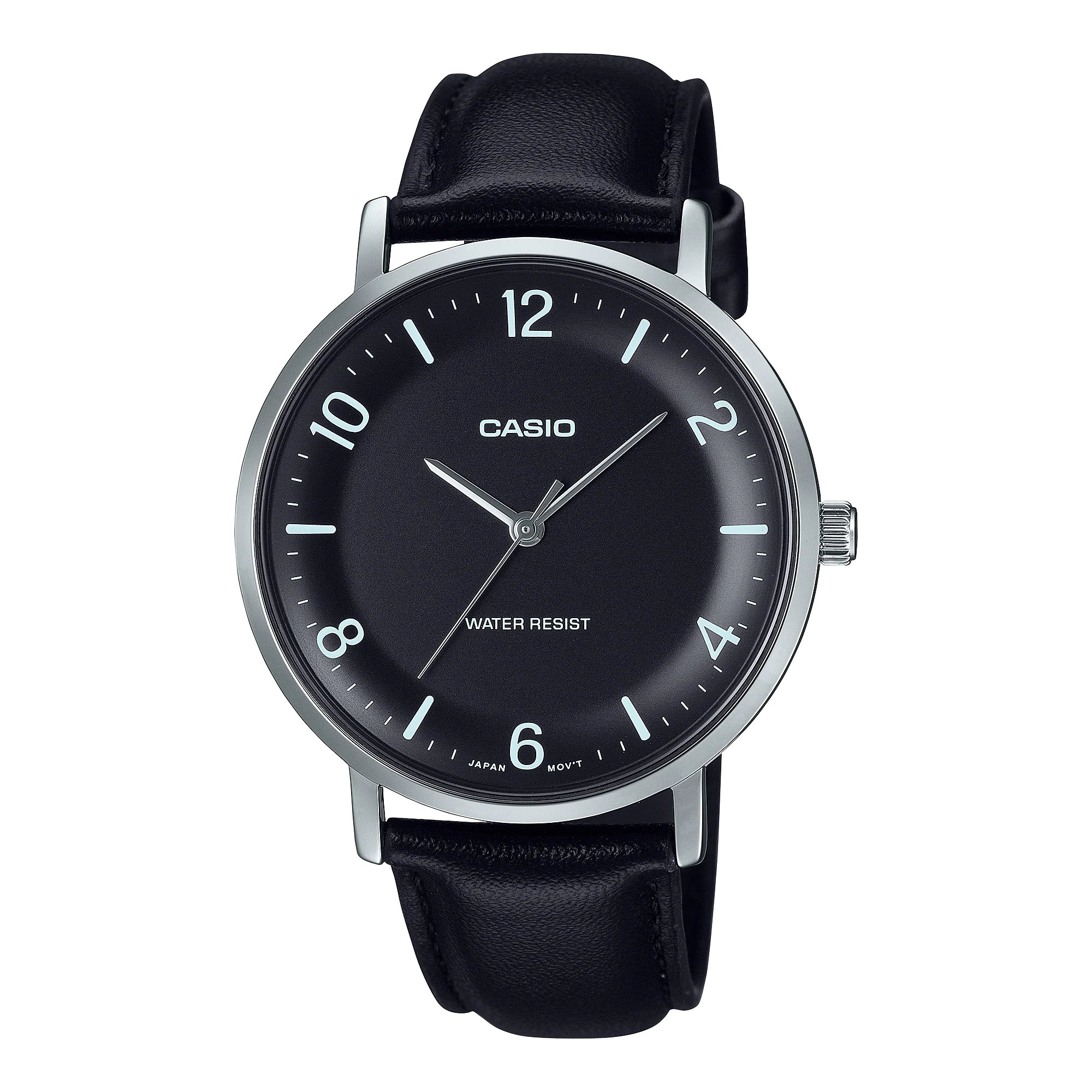 MTP-VT03L-1B Casio de hombre pulsera de cuero