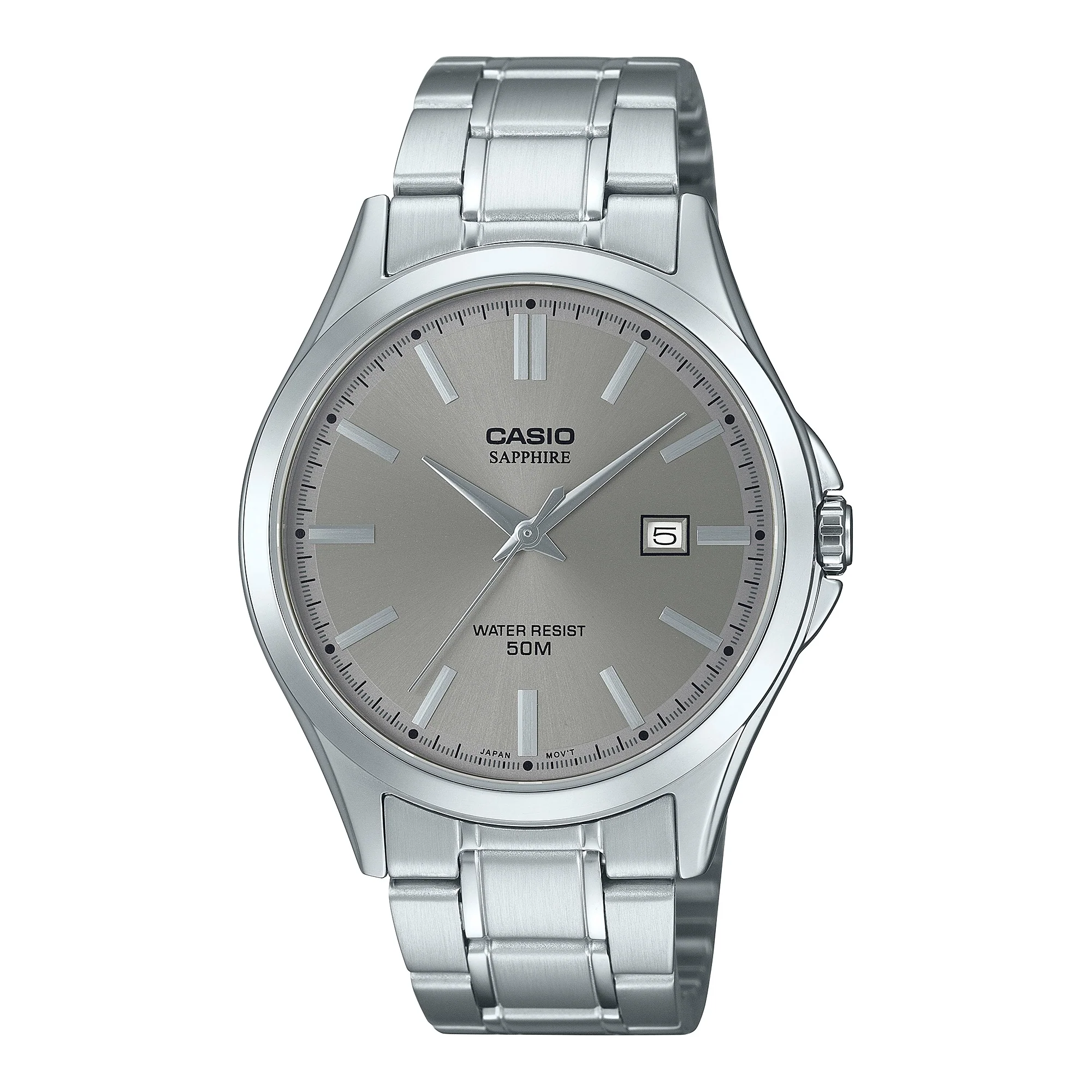 MTS-115D-8AV Reloj Casio de hombre pulsera de metal 47 mm con cristal zafiro