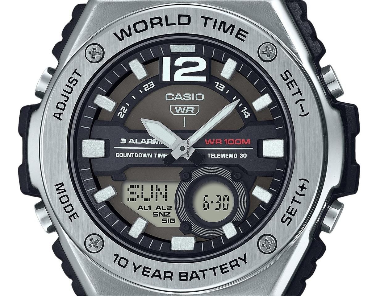 MWQ-100-1AV Casio Hora mundial, Telememo, 10 Años de Batería Reloj para Hombre - Image 3