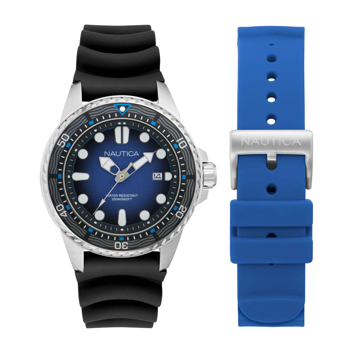 NAPSDF504 Reloj Nautica NCT Sea Dive de hombre correa de caucho - Image 3