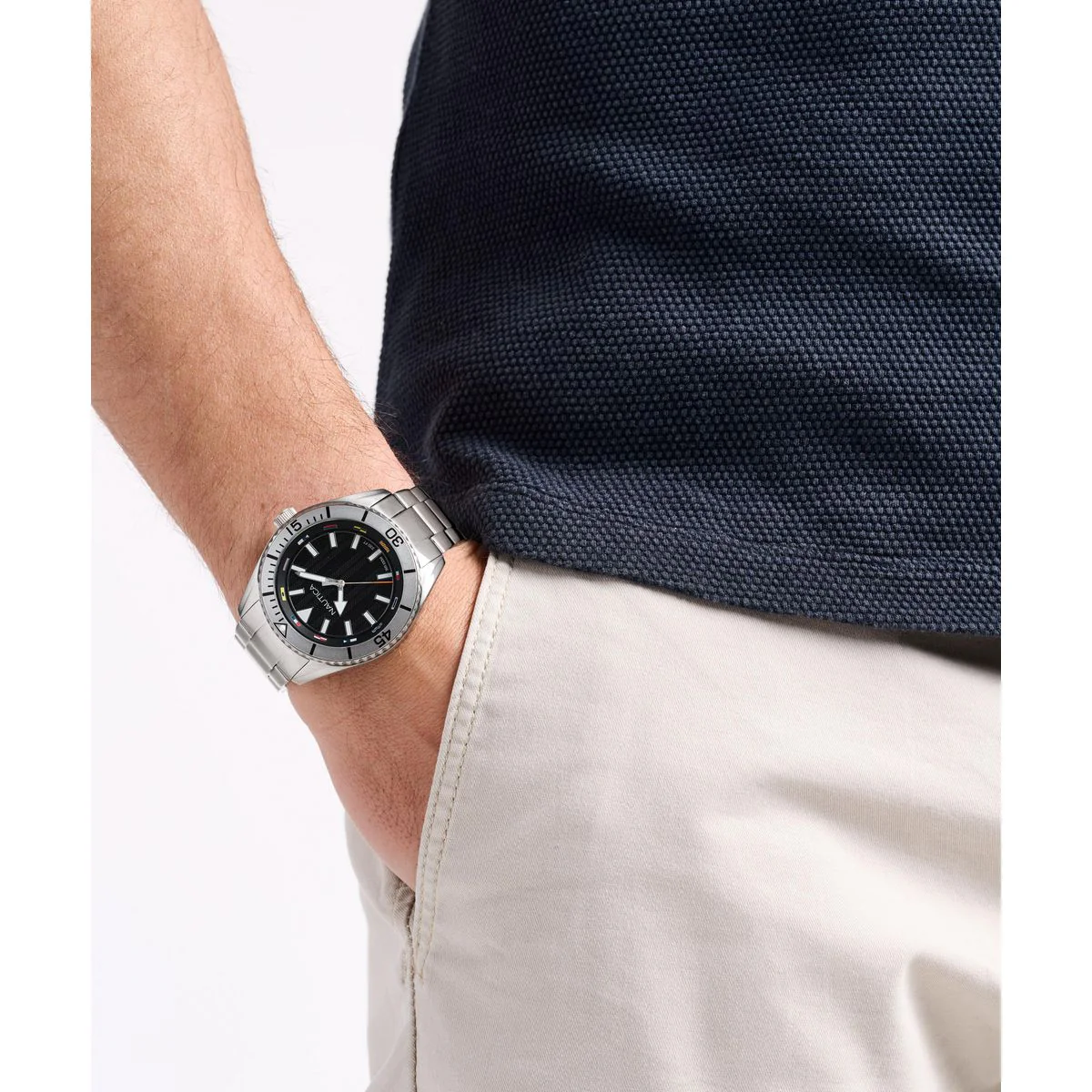 NAPWWF503 Reloj Nautica NCT Windward de hombre pulsera de metal - Image 4