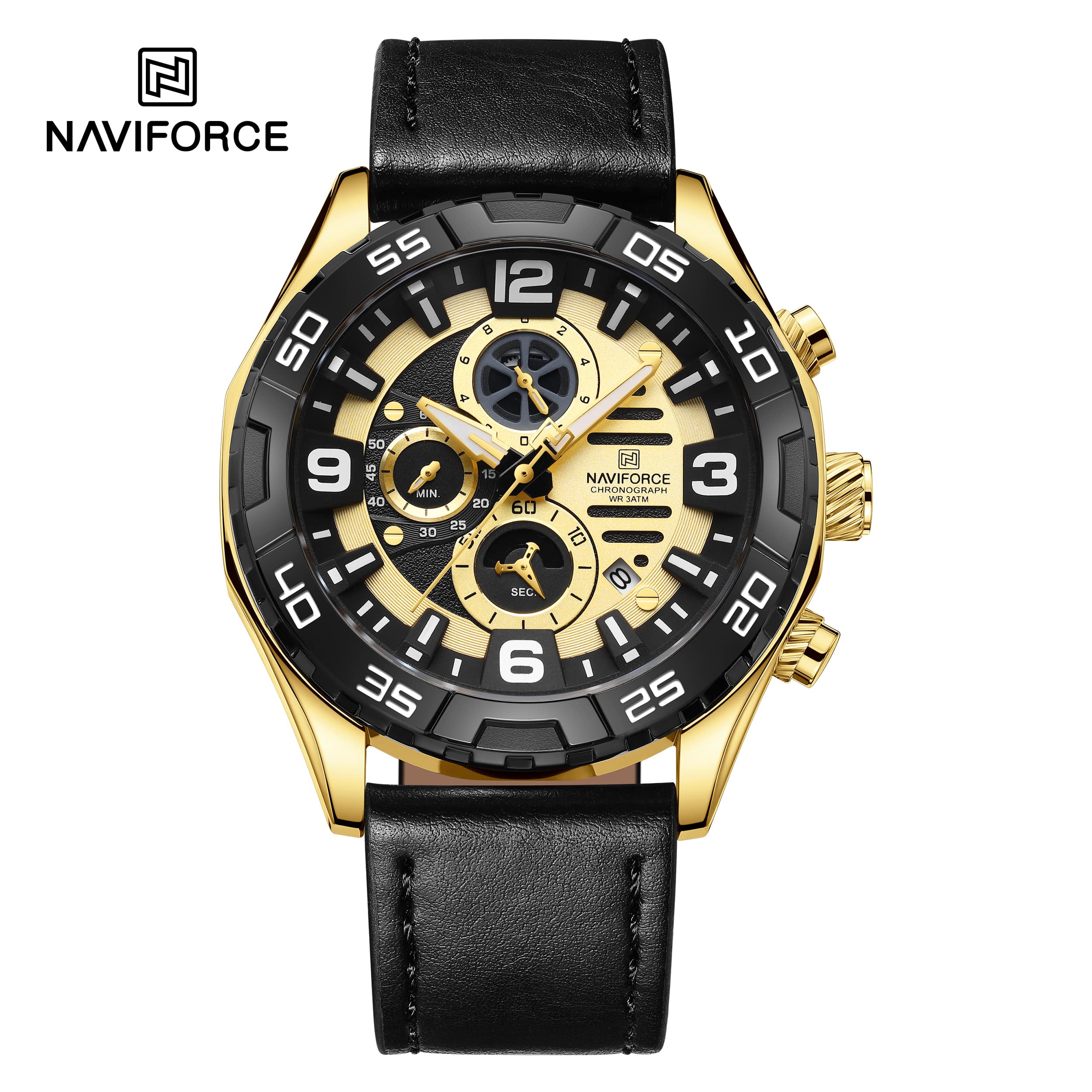 NF8043 Naviforce reloj para hombre pulsera de piel - Image 2
