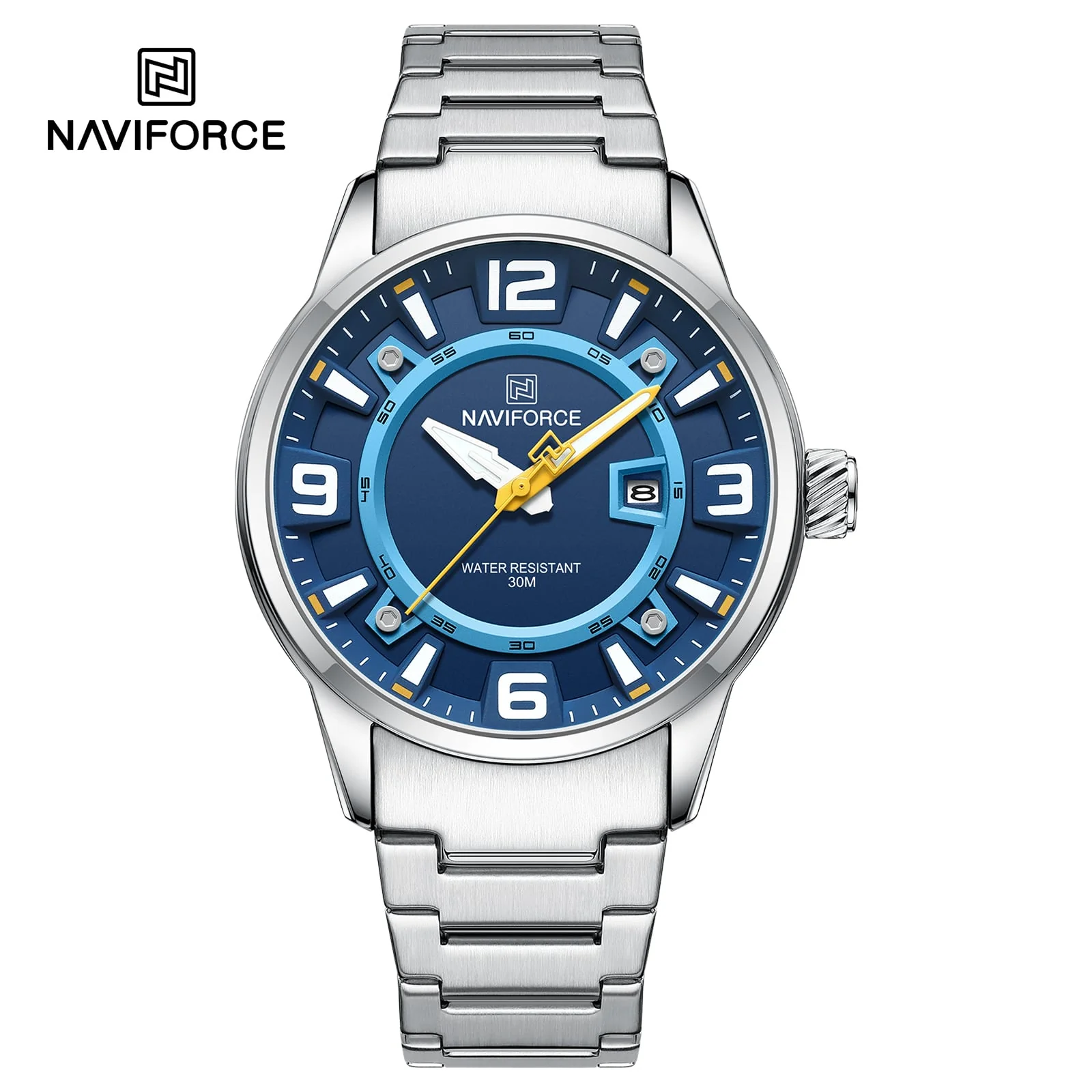 NF8044 Naviforce reloj para caballero pulsera de acero inoxidable - Image 2