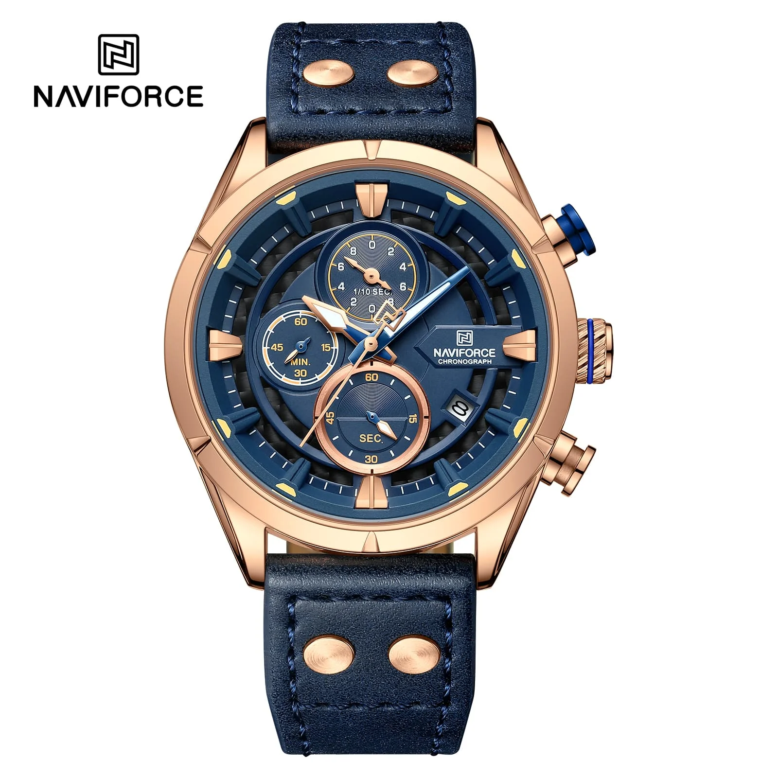 NF8045 Naviforce para caballero pulsera de cuero