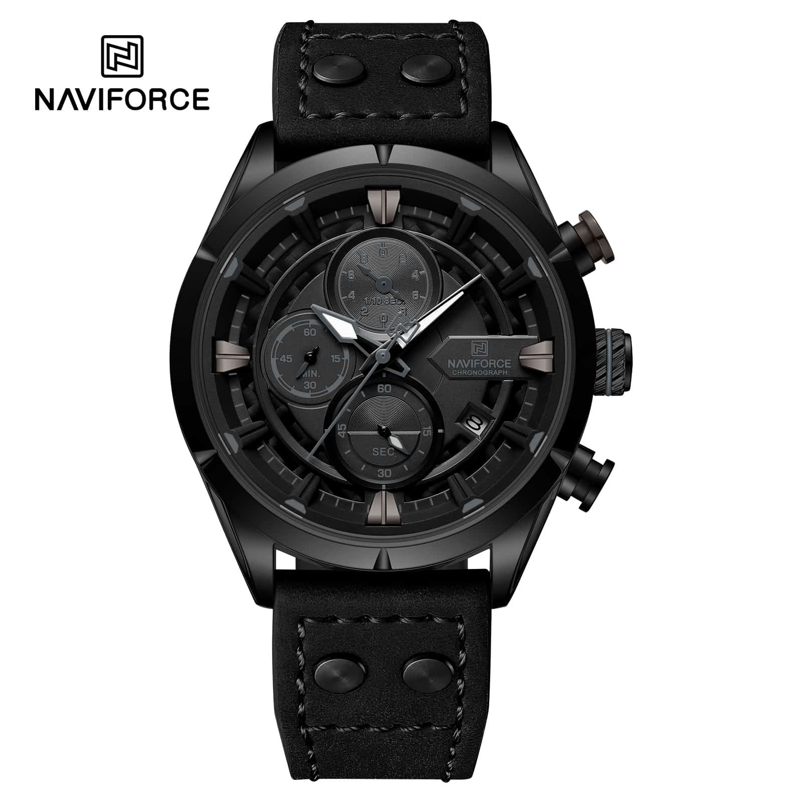 NF8045 Naviforce para caballero pulsera de cuero - Image 5