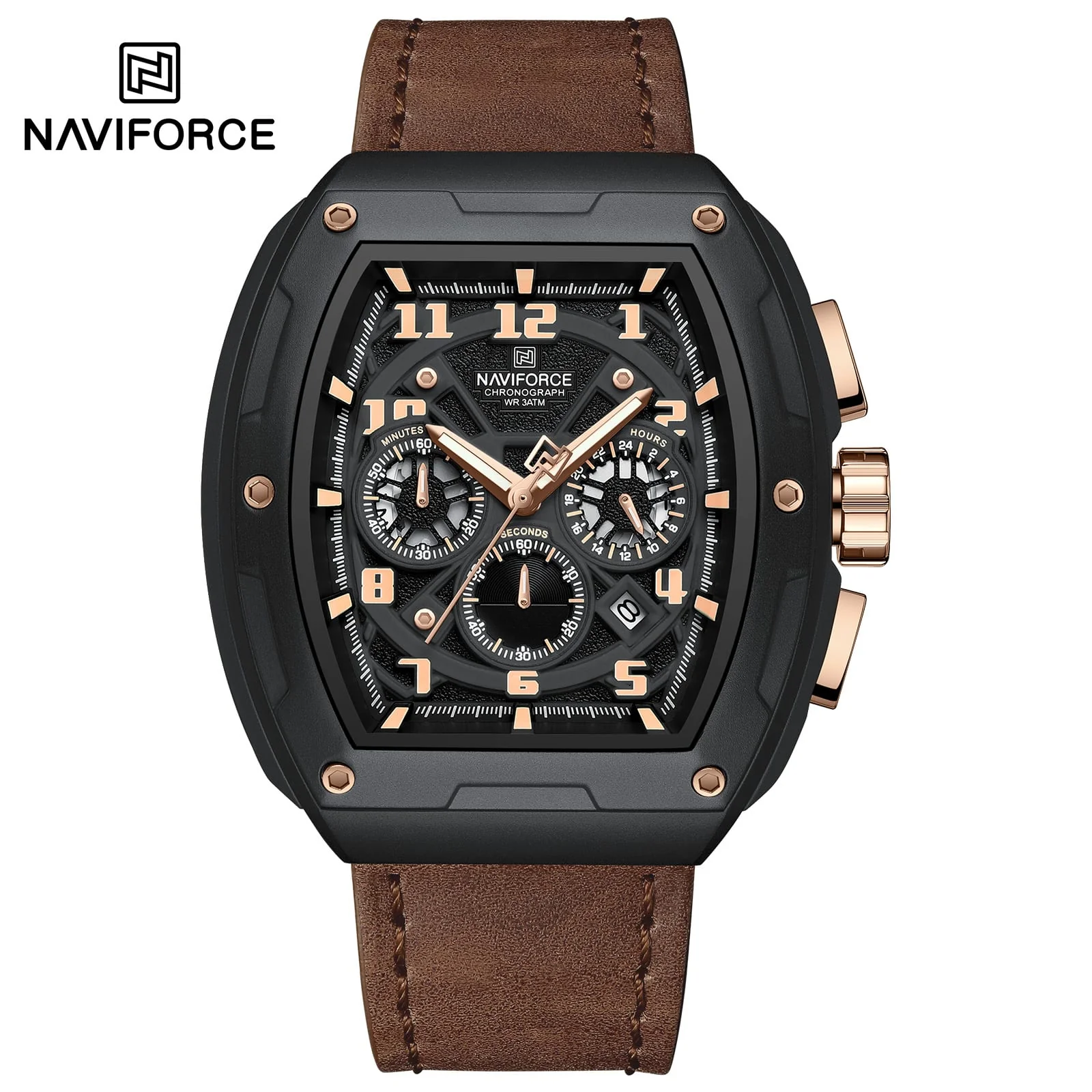 NF8053 Naviforce Reloj análogo pulsera de piel para hombre - Image 4