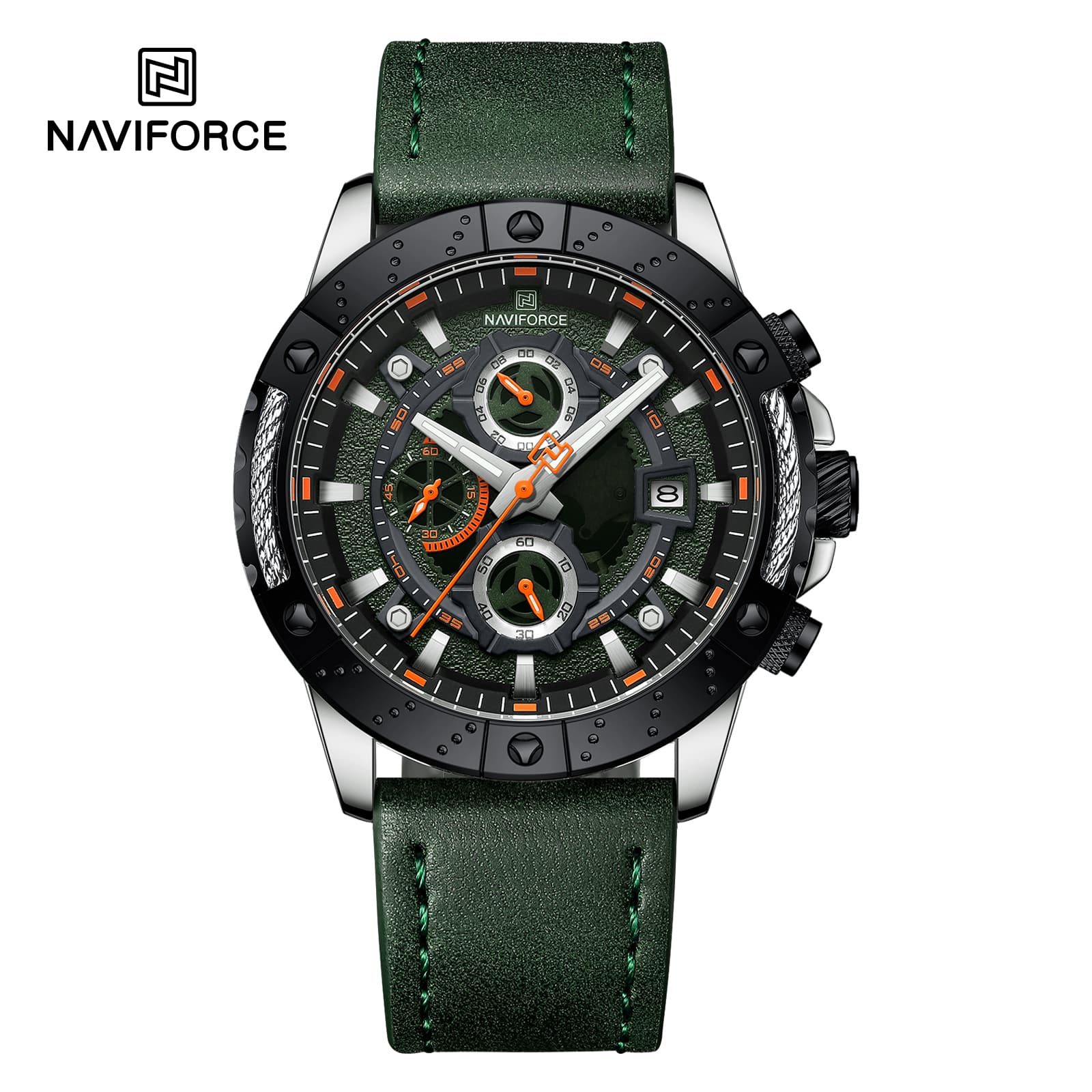 NF8055 Naviforce reloj para hombre pulsera de piel análogo - Image 7