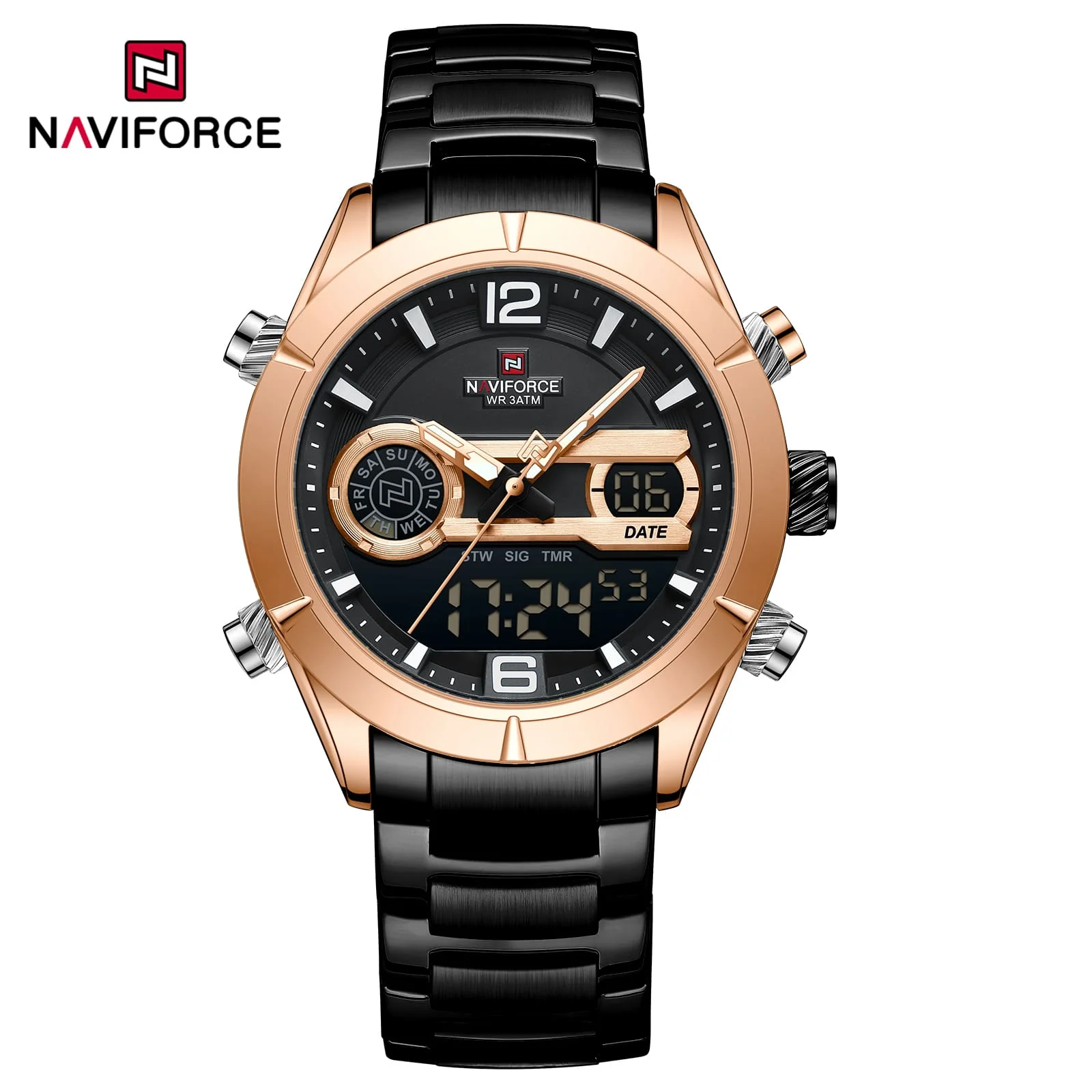 NF9232 Naviforce reloj para caballero pulsera de metal - Image 3
