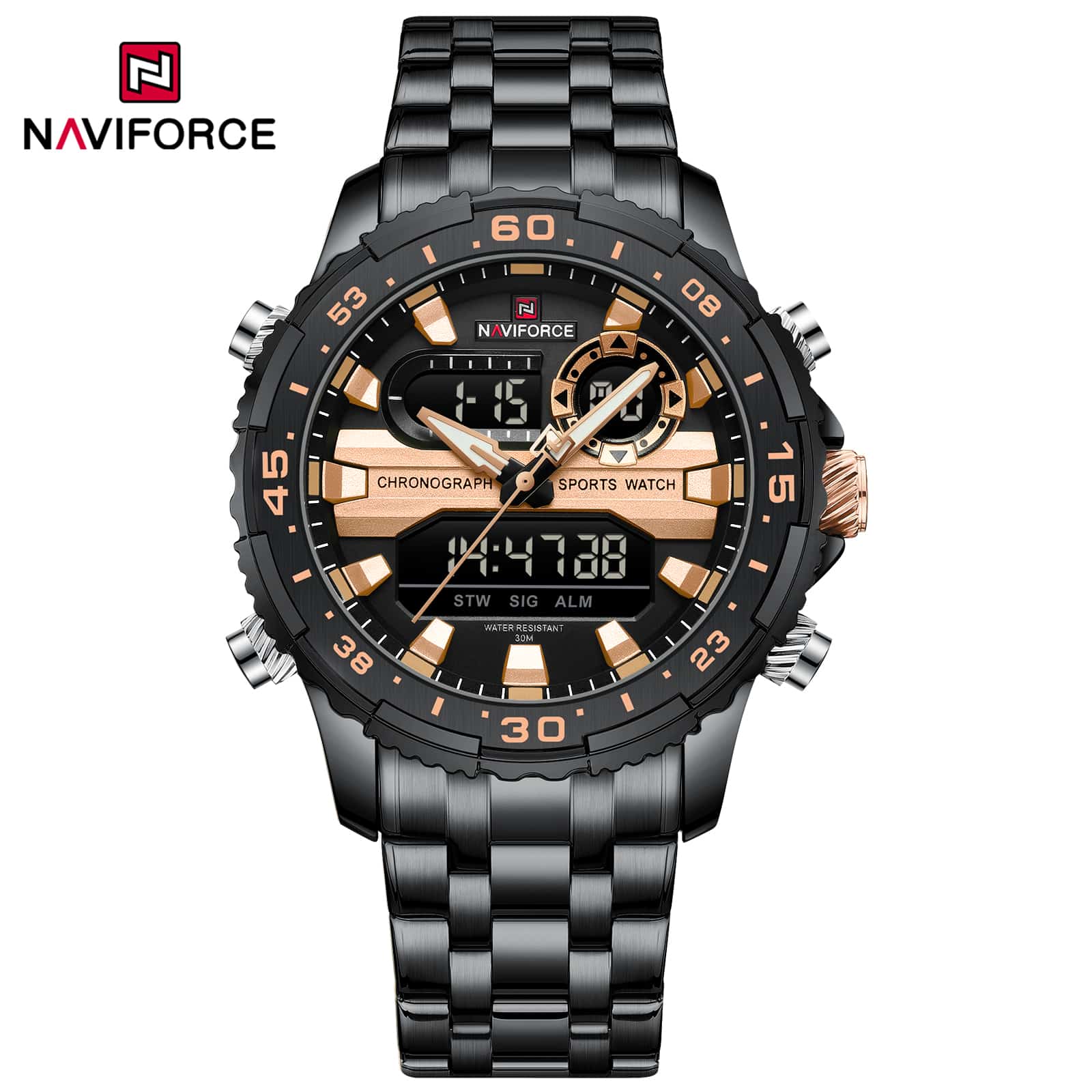 NF9234 Naviforce Reloj para caballero pulsera de acero inoxidable - Image 5