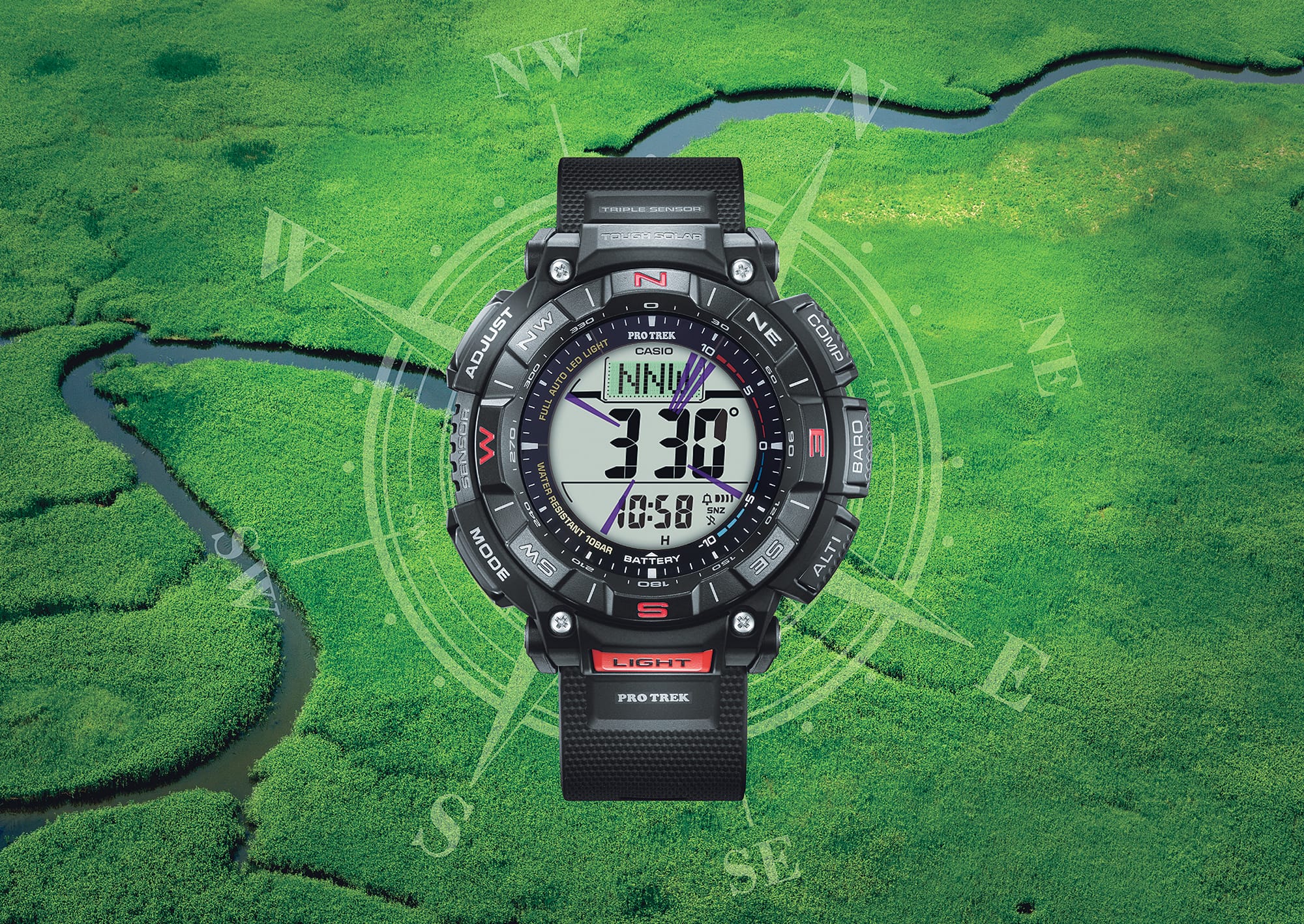 PRG-340-1 Reloj Casio Pro Trek de hombre correa de resina - Image 9