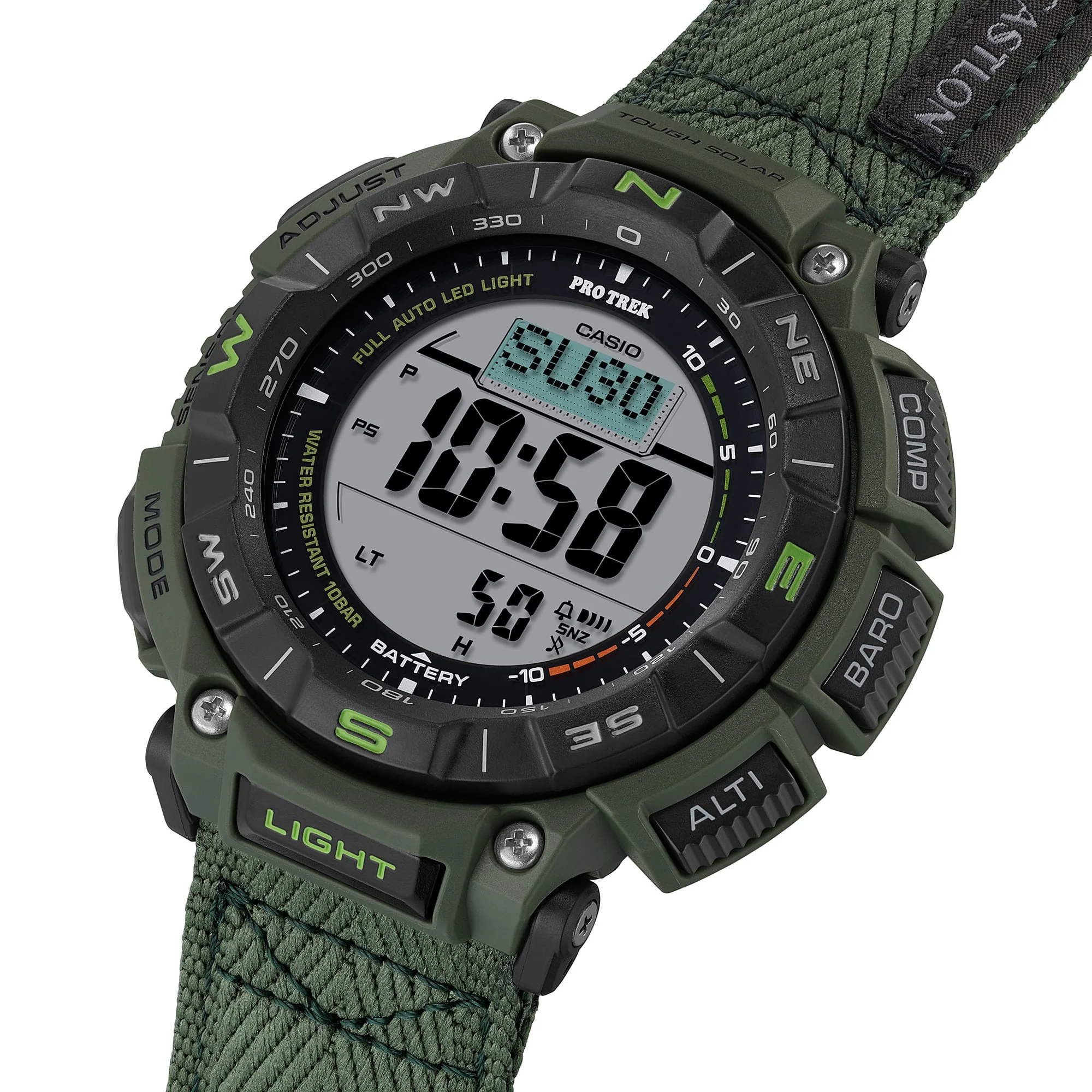 PRG-340B-3 Reloj Pro Trek Casio de hombre pulsera de tela - Image 3