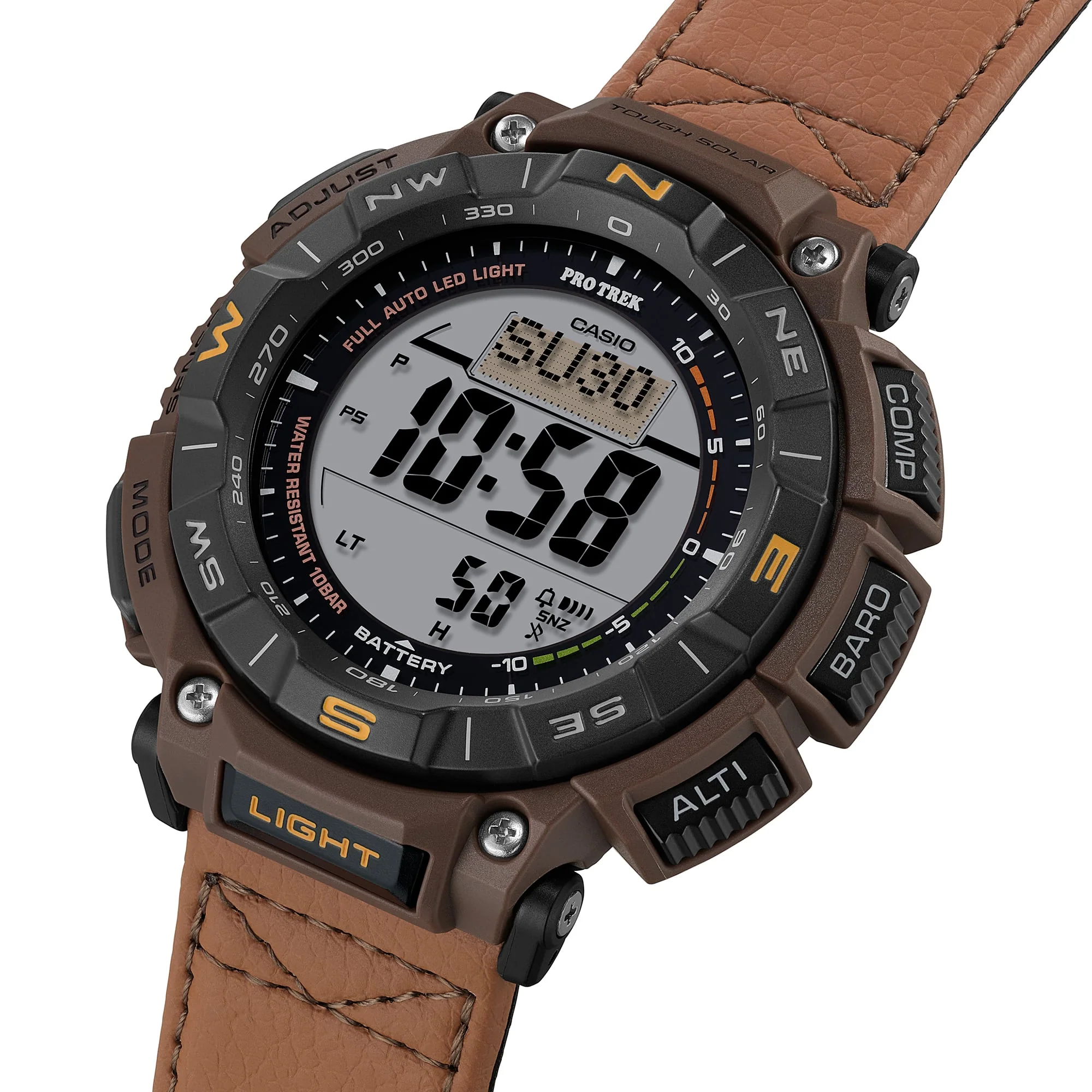 PRG-340L-5 Casio Pro-Trek de hombre pulsera de piel - Image 3