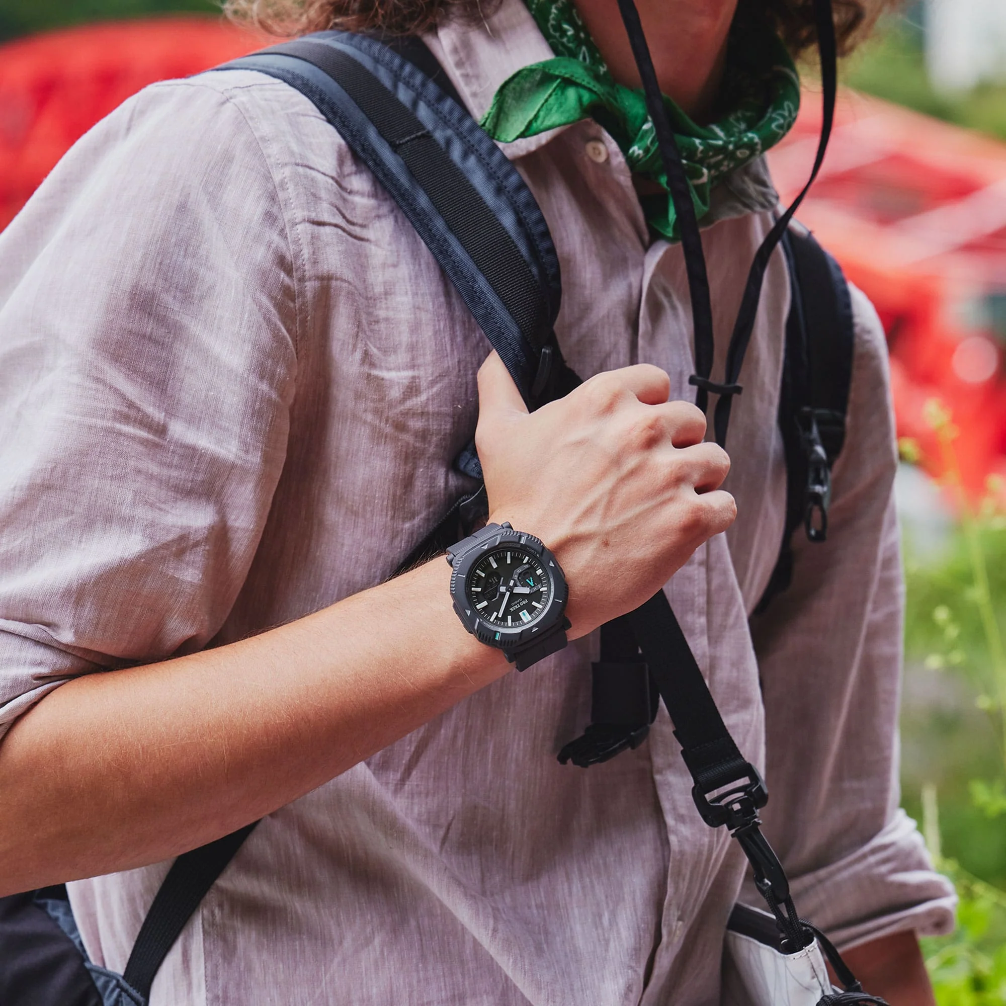 PRJ-B001-1 Reloj Casio Pro Trek de hombre correa de caucho - Image 3