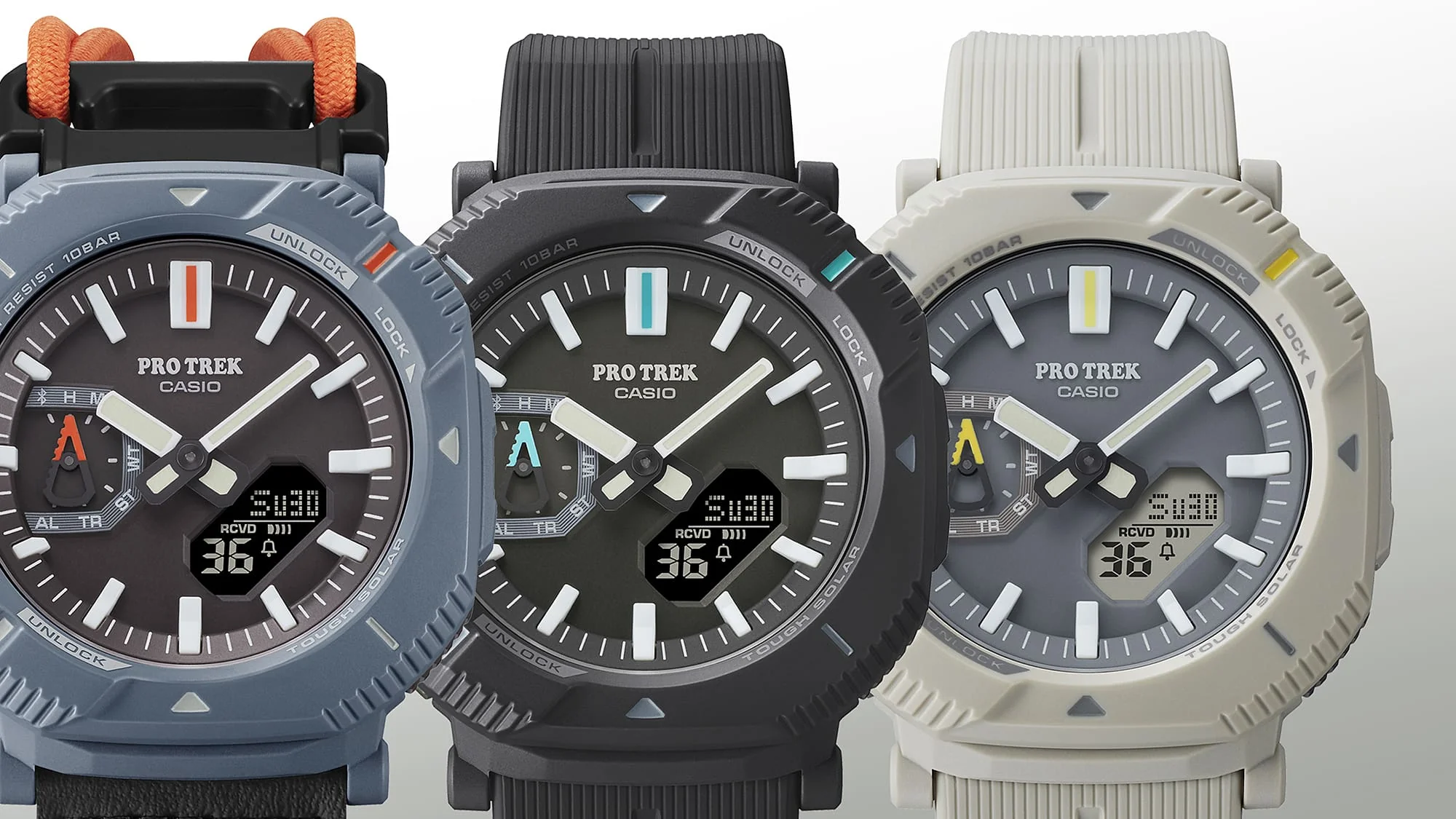 PRJ-B001-1 Reloj Casio Pro Trek de hombre correa de caucho - Image 7