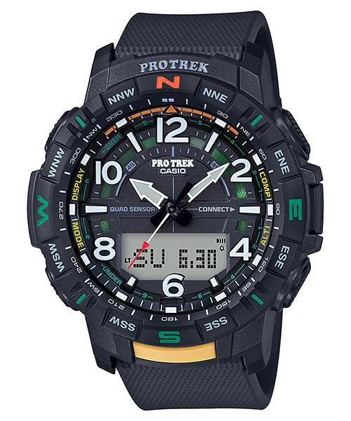 PRT-B50-1 Casio Pro Trek reloj para caballero pulsera de resina con Bluetooth
