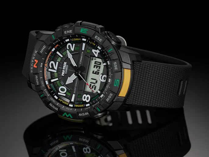PRT-B50-1 Casio Pro Trek reloj para caballero pulsera de resina con Bluetooth - Image 4