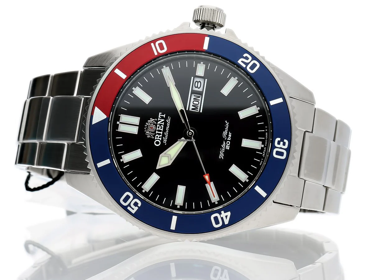 RA-AA0912B19B Orient Automático Kanno Bisel Pepsi Reloj De Caballero Correa de Acero Inoxidable - Image 3
