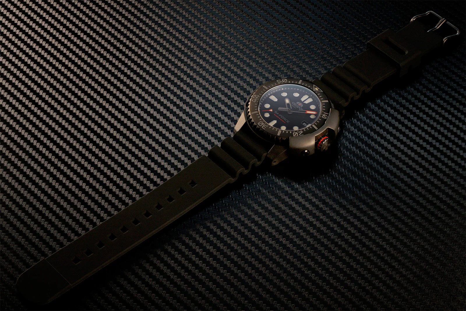 RA-AC0L03B Reloj Orient M-Force de hombre pulsera de silicona - Image 2