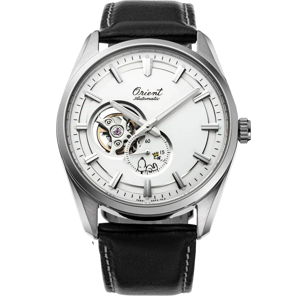 RA-AR0011S Reloj Orient Peanuts Snoopy 75th Anniversary Corazón Abierto de hombre banda de piel