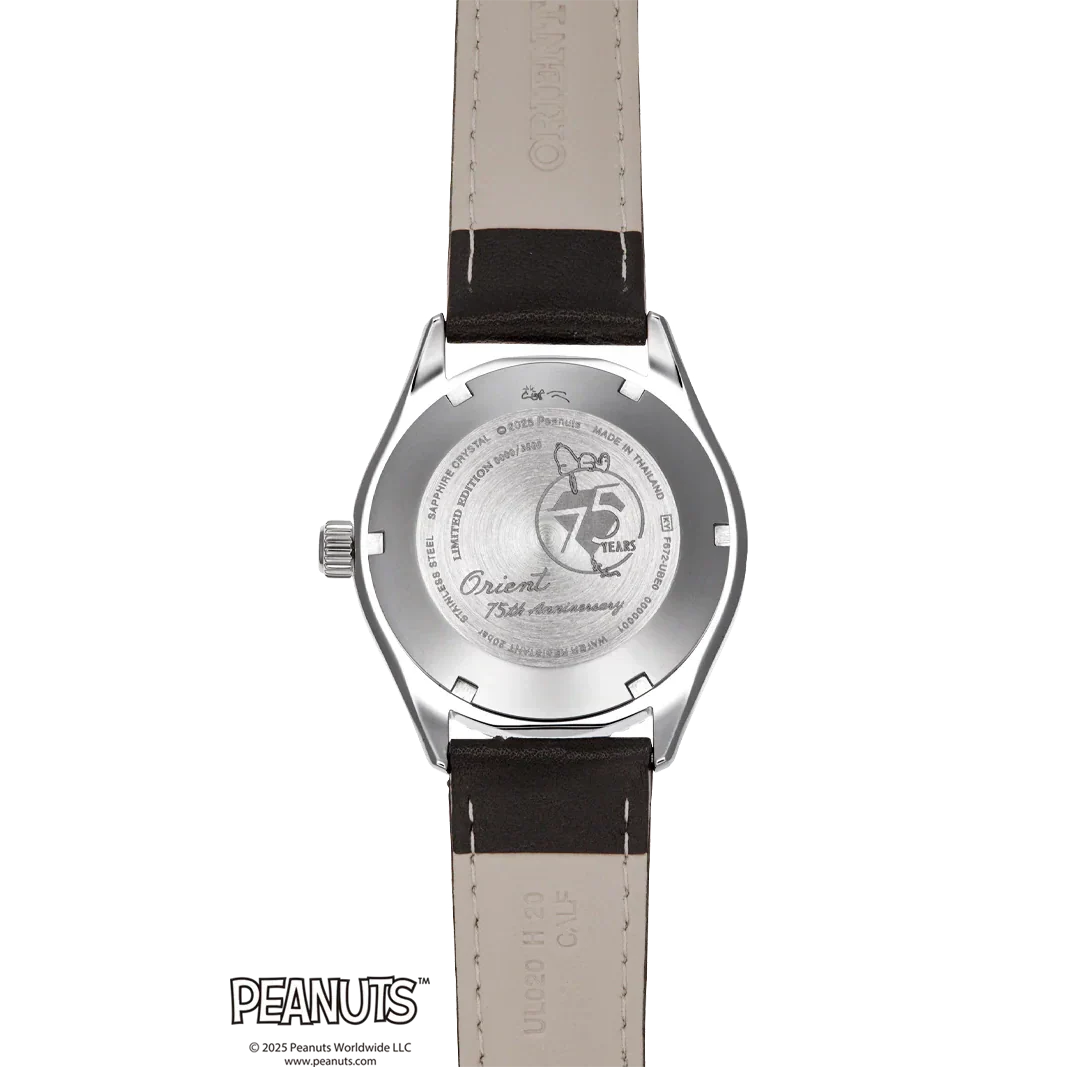 RA-AR0011S Reloj Orient Peanuts Snoopy 75th Anniversary Corazón Abierto de hombre banda de piel - Image 3