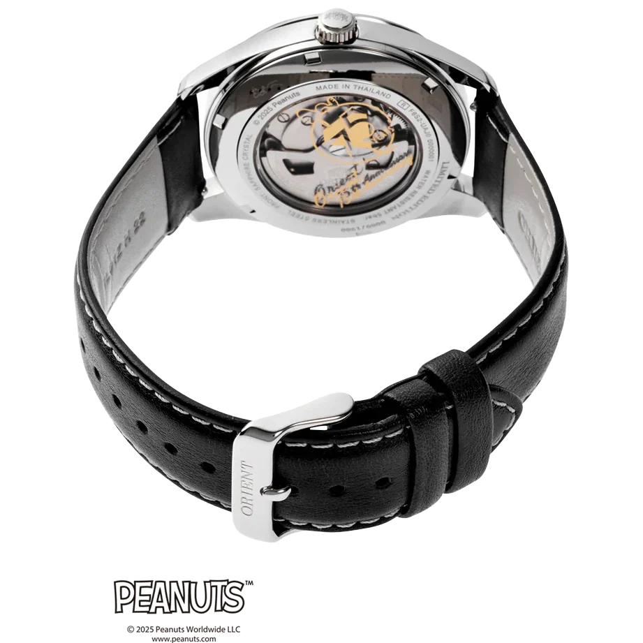 RA-AR0011S Reloj Orient Peanuts Snoopy 75th Anniversary Corazón Abierto de hombre banda de piel - Image 4