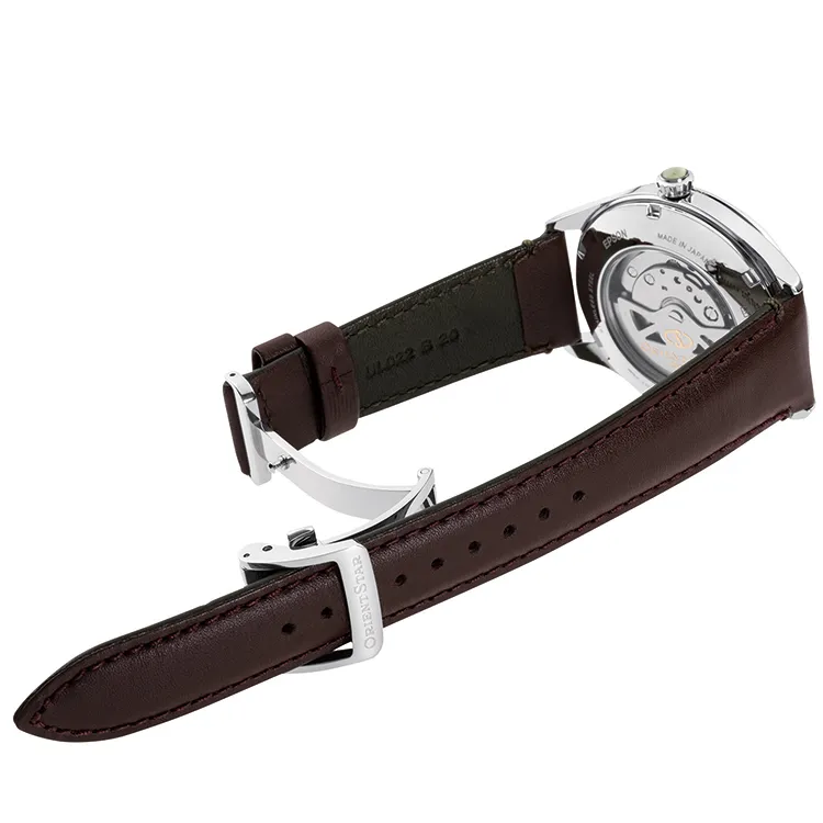 RE-AT0202E Reloj Orient Semi Skeleton de hombre correa de cuero - Image 3
