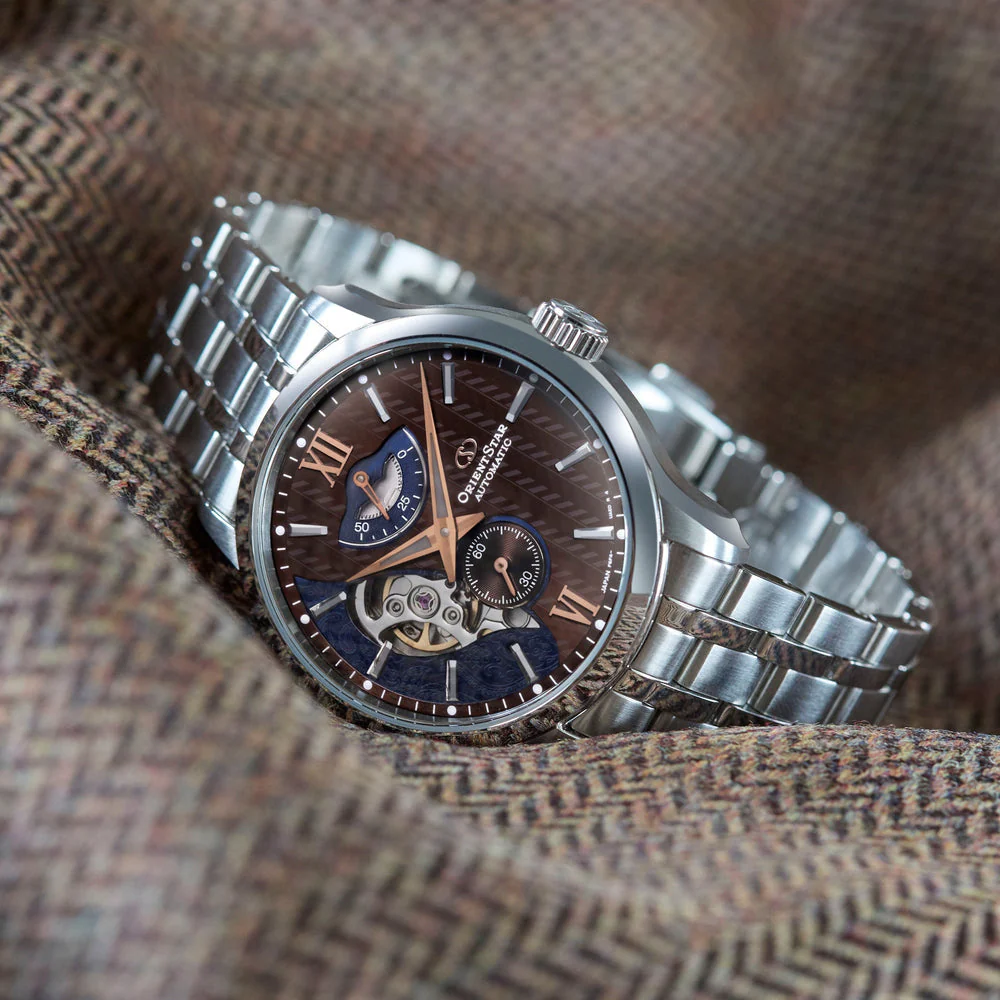 RE-AV0B02Y Reloj Orient Star Layered Skeleton de hombre correa de metal - Image 2