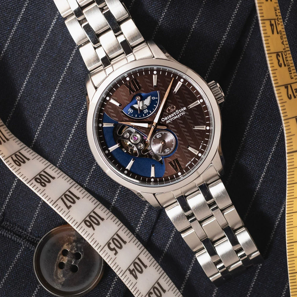 RE-AV0B02Y Reloj Orient Star Layered Skeleton de hombre correa de metal - Image 3