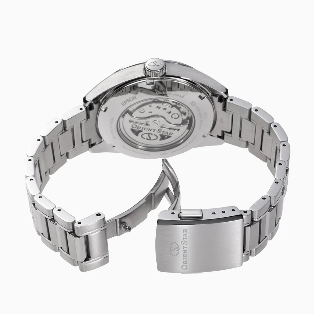 RE-BY0004A Reloj Orient Star Contemporary Open Heart De hombre correa de metal - Image 3