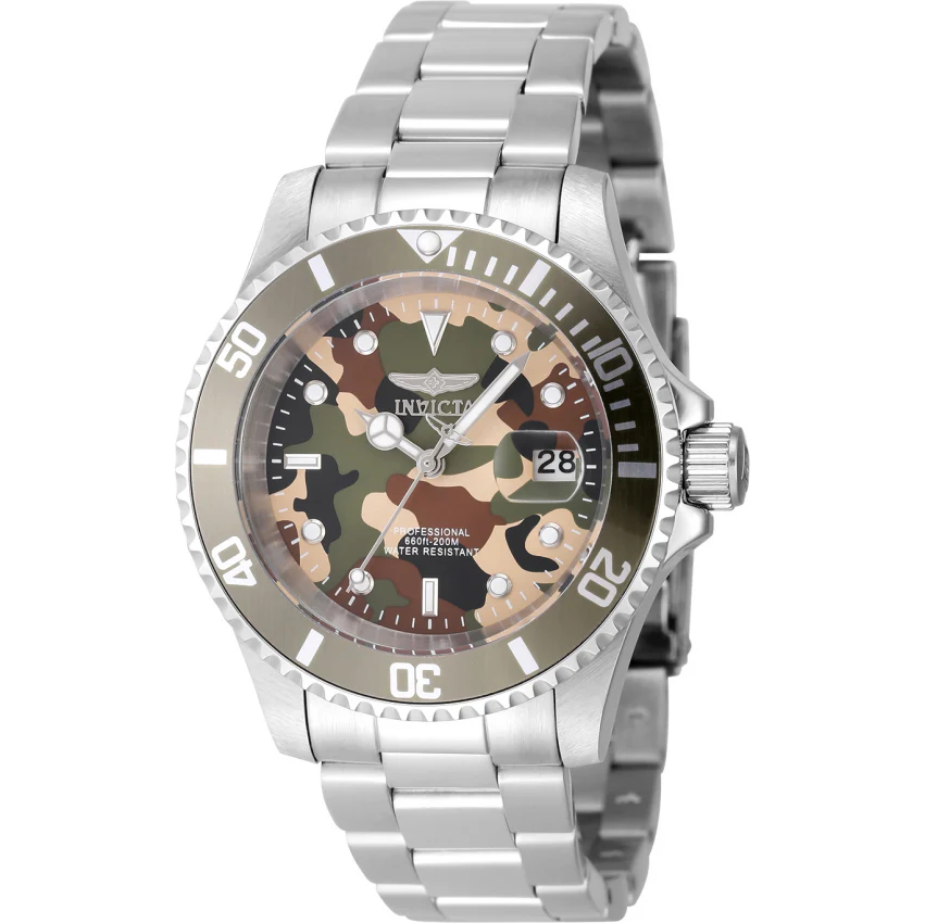 Reloj Invicta Pro Diver Camo Series de hombre pulsera de metal 40 mm - Image 4