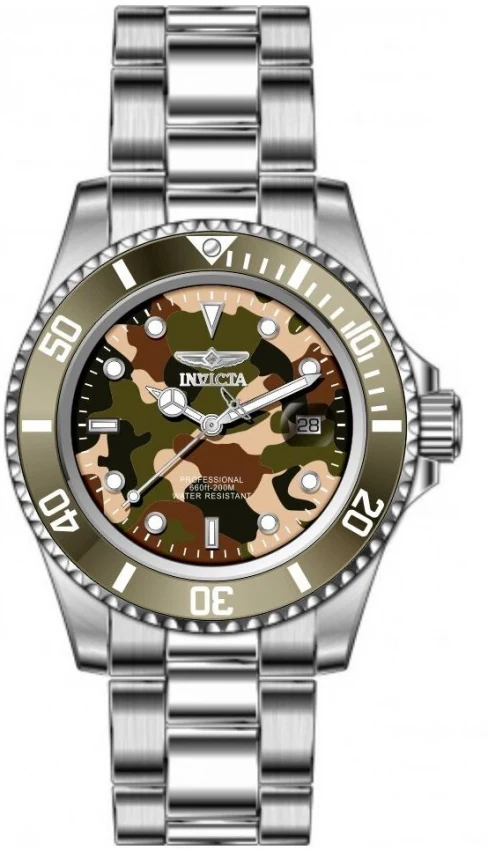 Reloj Invicta Pro Diver Camo Series de hombre pulsera de metal 40 mm - Image 5