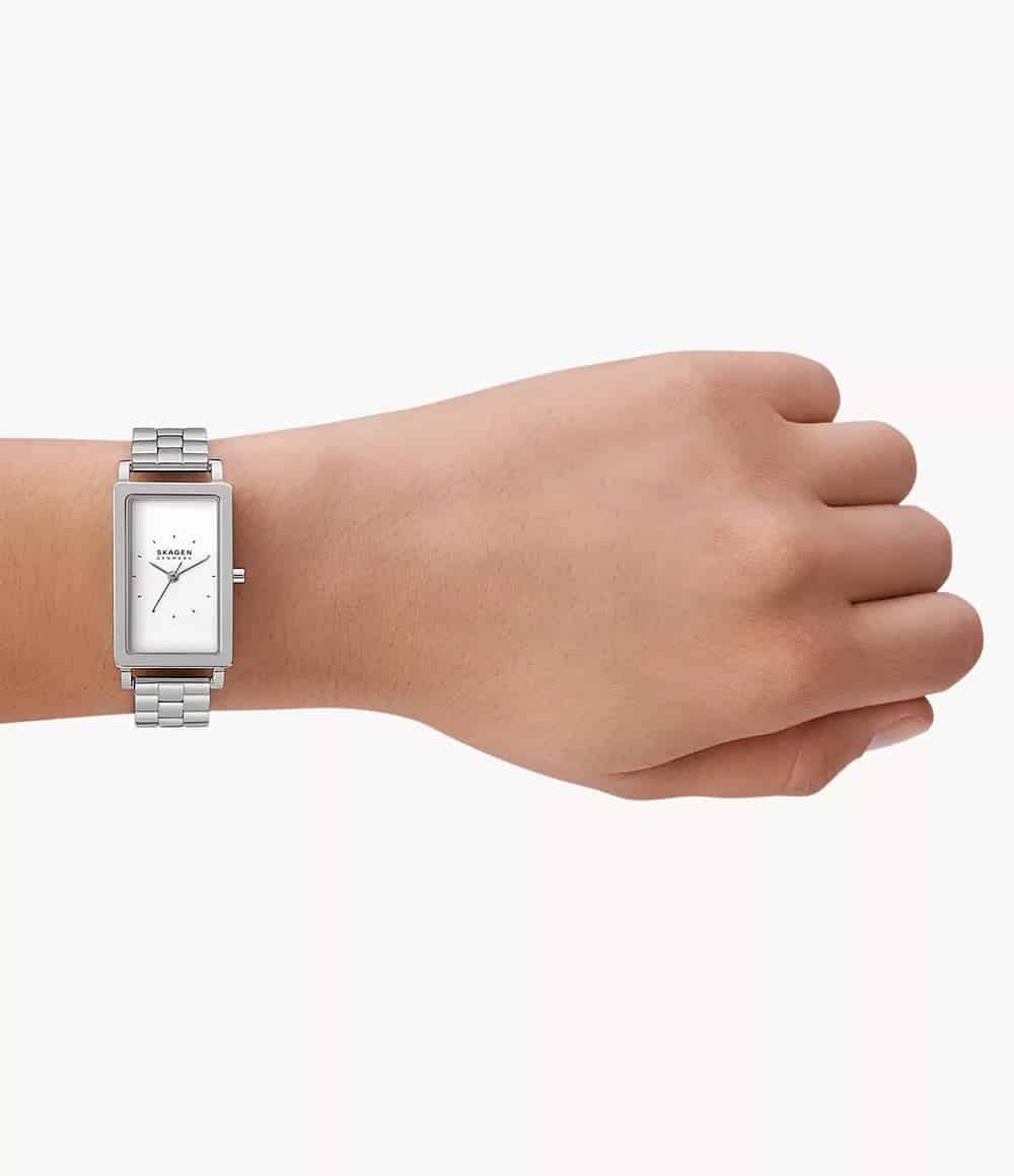 SKW3130 Reloj Skagen para dama pulsera de acero inoxidable cuadrado - Image 4