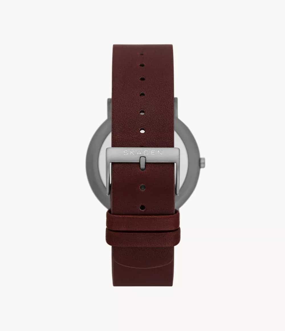 SKW6860 Reloj Skagen para hombre pulsera de cuero - Image 4