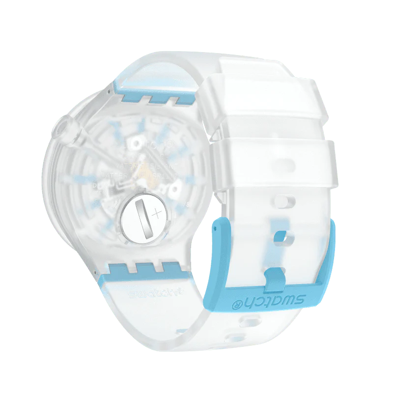 SO27E105 Reloj Swatch Big Bold BlueInJelly unisex correa de caucho - Image 3