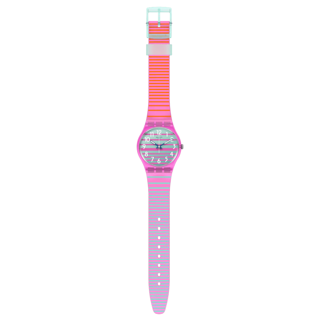 SO28P105 Reloj Swatch Electrifying Summer unisex banda de silicona - Image 3
