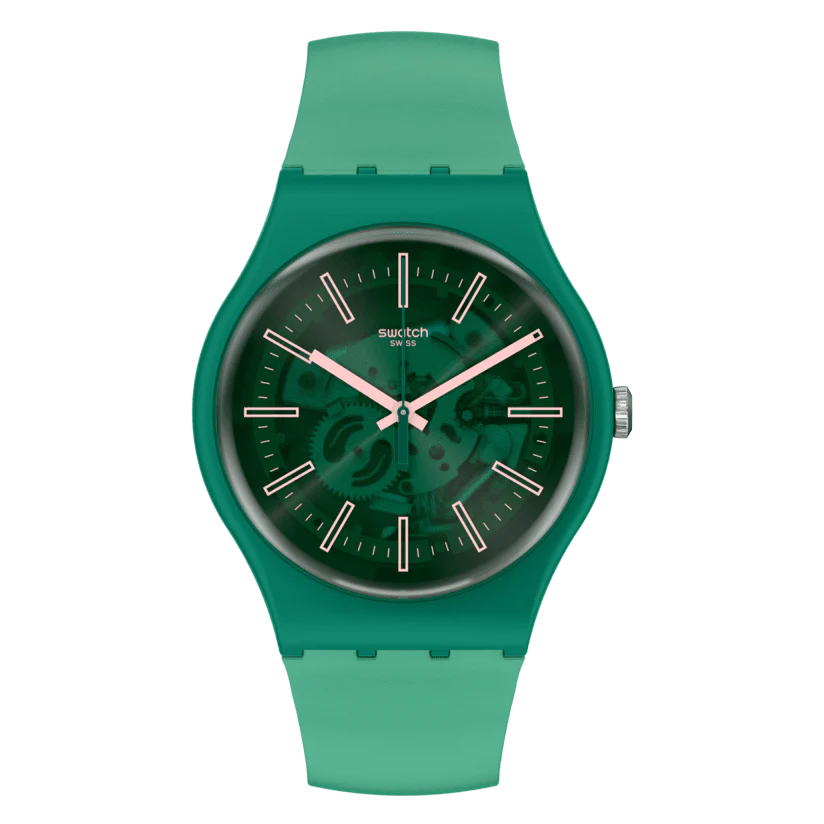 SO29G100 Reloj Swatch Sunbrush Grass de dama pulsera de resina