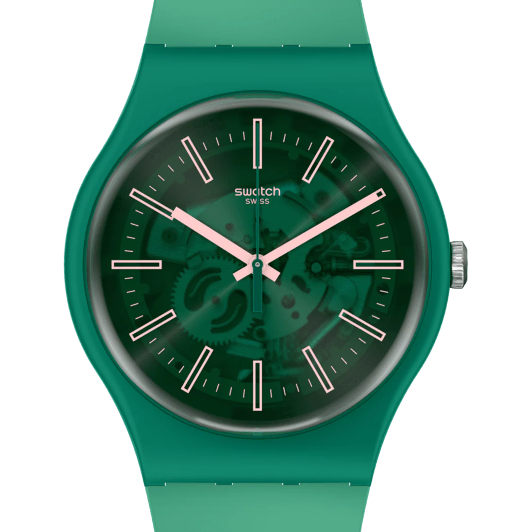 SO29G100 Reloj Swatch Sunbrush Grass de dama pulsera de resina - Image 3