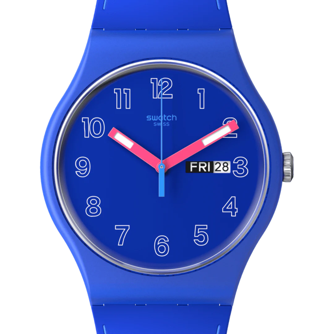 SO29N705 Reloj Swatch Cobalt Disco de hombre pulsera de resina - Image 4