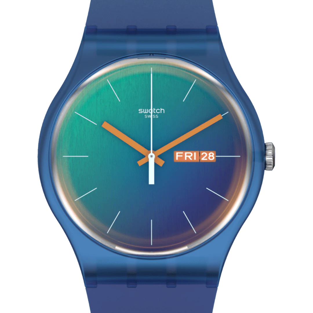 SO29N708 Reloj Swatch Fade To Teal unisex correa de caucho - Image 4
