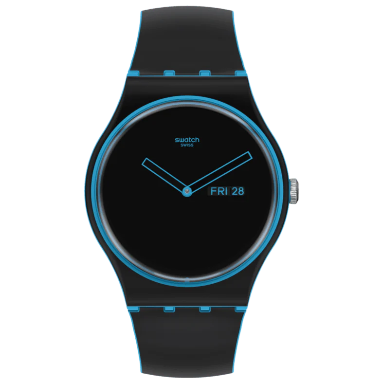 SO29S701 Reloj Swatch Minimal Line Blue Unisex banda de caucho