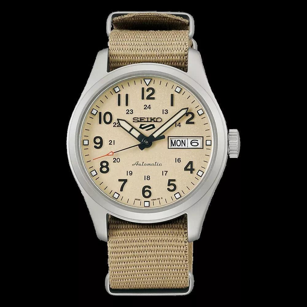 SRPJ83K1 Reloj Seiko Serie 5 Análogo para Caballero con Correa de Tela - Image 2
